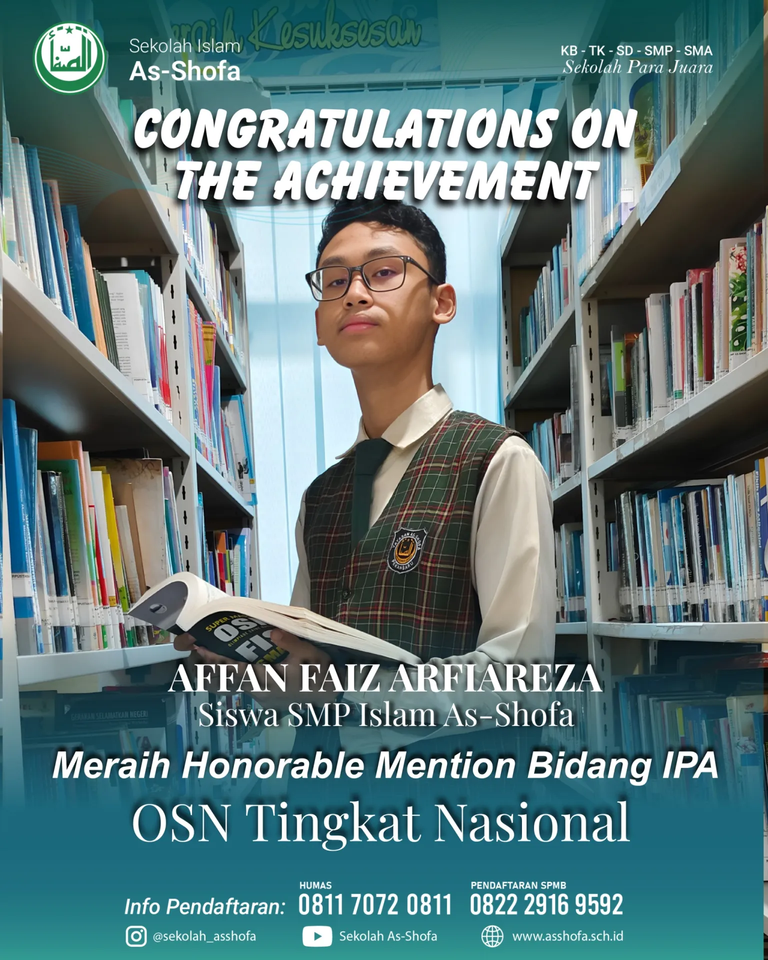CONGRATULATION ON ACHIEVEMENT
