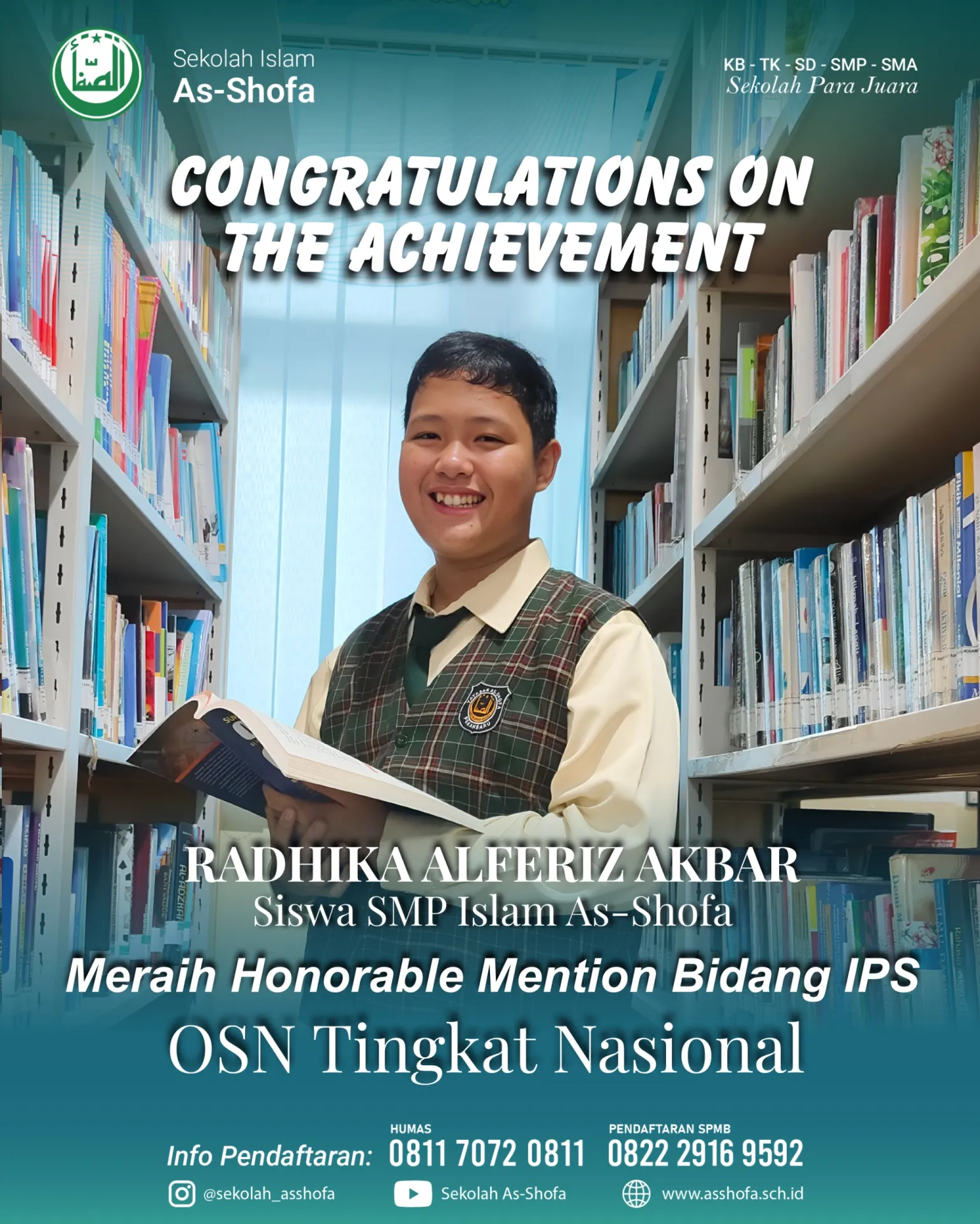 CONGRATULATION ON ACHIEVEMENT