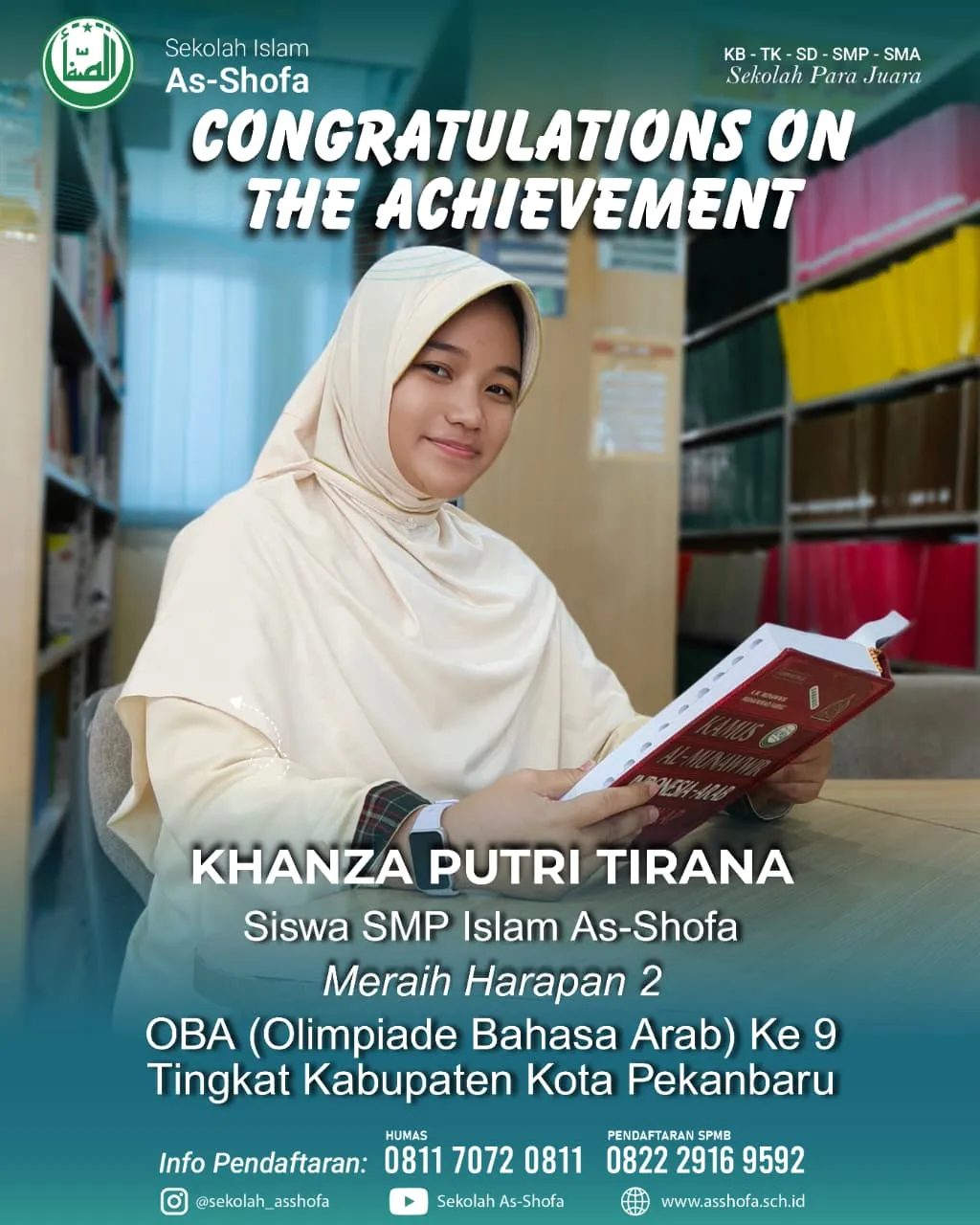 CONRATULATIONS ON THE ACHIEVEMENT